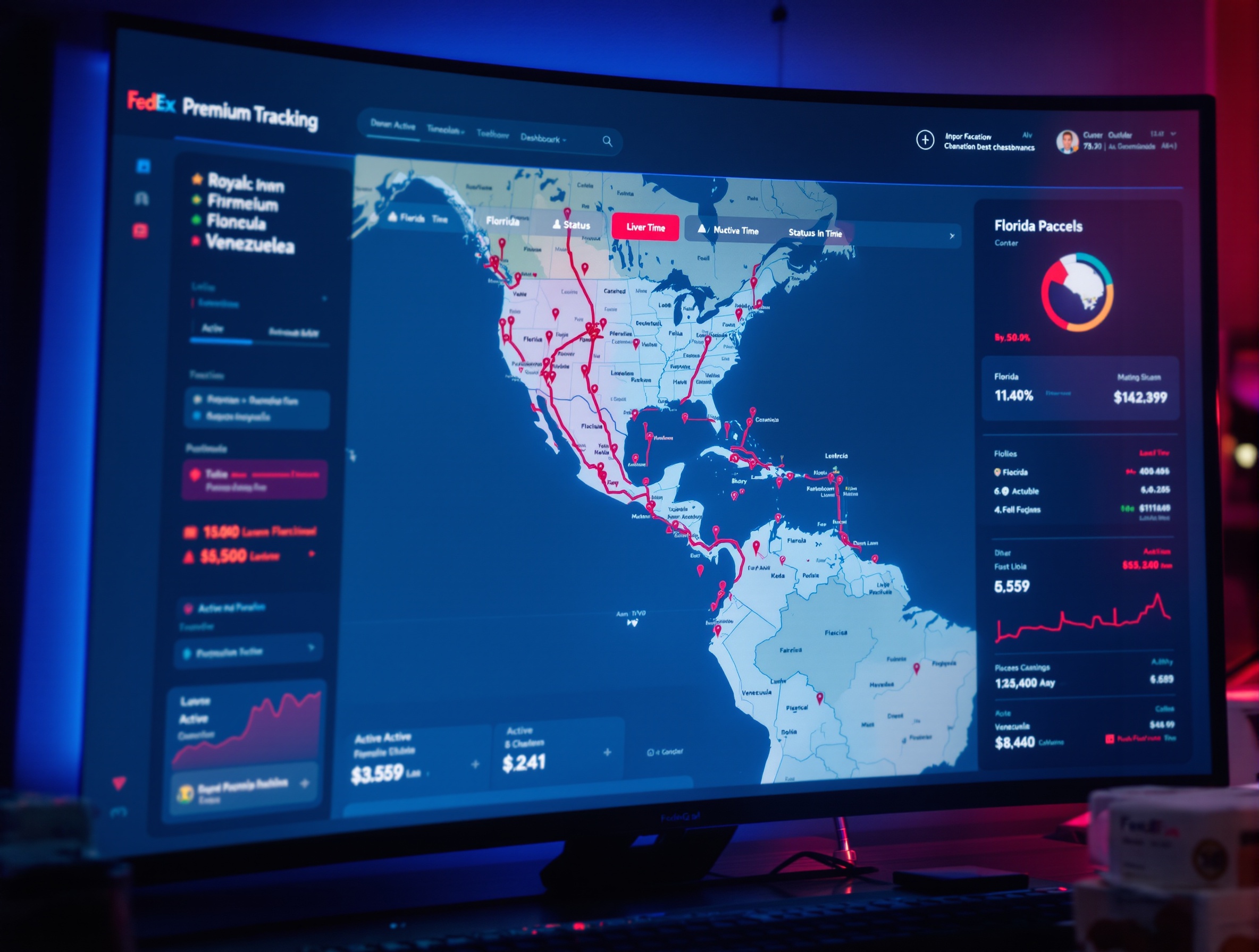 Dashboard del sistema de tracking